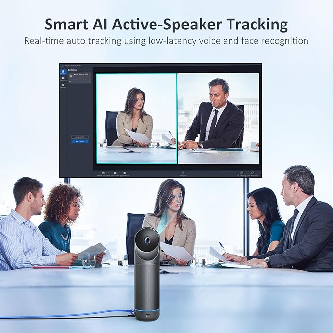 NexiGo Meeting 360 Ultra (Gen 3) Enhanced All-in-One Conference Camera System Multi-Camera Setup 8K Capture AI-Powered Framing and Auto Tracking for Medium to Large Meeting Rooms