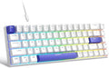MageGee Portable 60% Mechanical Gaming Keyboard Hot Swappable Blue Whale Switch RGB Backlit Compact 68 Keys Mini Wired Office Keyboard for Windows Laptop PC with Silencing Cotton Klein Blue