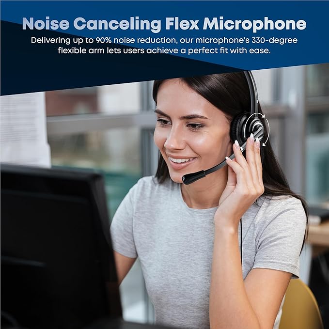TruVoice Voicepro 20 Headset and Webcam Bundle (Includes Double Ear USB Headset and 1080P Webcam) All-in-One Combination