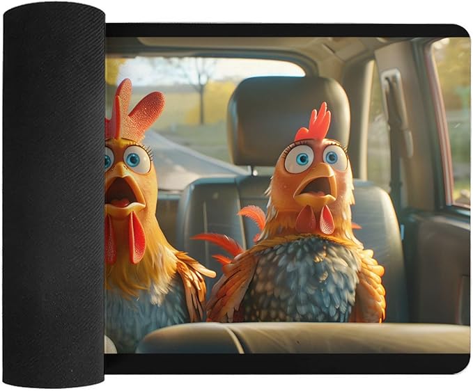 XXL Gaming Mouse Pad Animal Funny Rooster XXL Gaming Mouse Pad Large Desk Mat Protector for Desktop Anti-Slip Rubber Extended Computer Keyboard Mat Writing Pad for Work Office 15.7 * 35.4 inB-1764