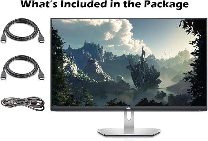 Dell 27-inch QHD 1440p (2560 x 1440) IPS Ultra-Thin Bezel Monitor 75Hz Refresh Rate ADM FreeSync HDMI DisplayPorts Built in Speakers VESA Certified Sliver