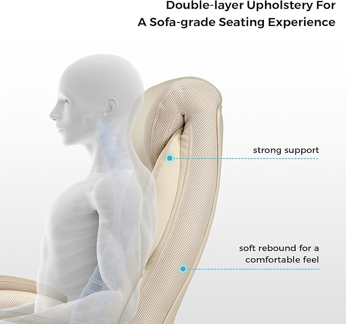 EUREKA ERGONOMIC Galene Executive Office Chair Flip Up Arm Rest Ergonomic Desk Chair Faux Leather Computer Chair High Back Office Chair with Headrest Home Office Desk Chairs with Wheels Beige