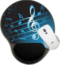 MSD Mousepad Wrist Rest Protected Mouse Pads Mat with Wrist Support Blue music theme abstract musical background Photo 5