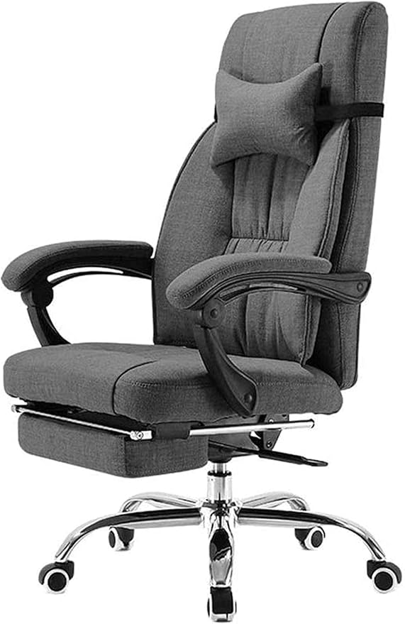 Office Computer Chair Gaming Chair Office Chair Swivel Chair Executive Swivel Office Chair with Footrest Linen Ergonomic Office Reclining Chair Adjustable High Back Office Armchair Computer Desk Chair