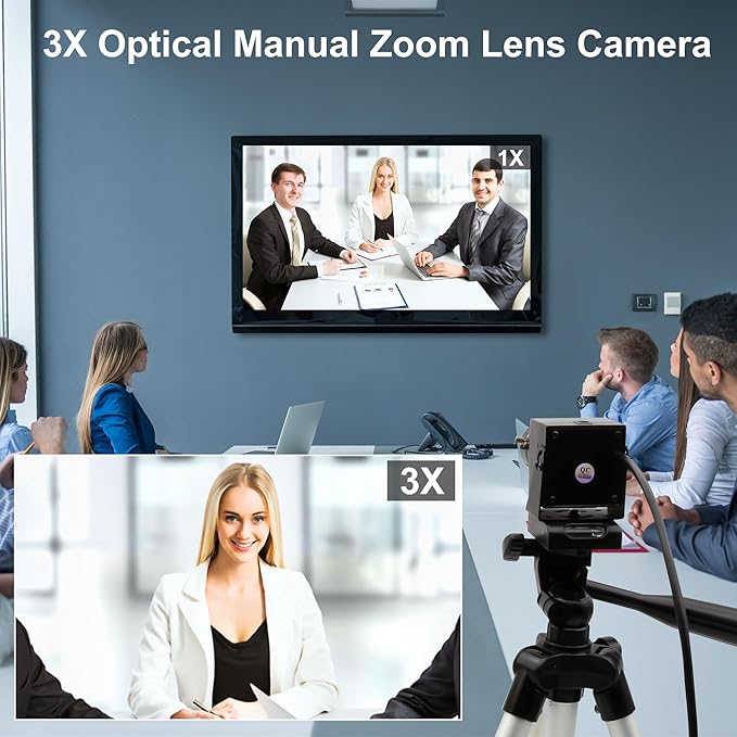 4K Webcam 1080P@120fps USB Steaming Camera with 3.6-10mm Varifocal Manual Lens12Megapixel UVC Free Driver Compatible Computer Plug and Play for Conferencing 3D Printer Industrial Security