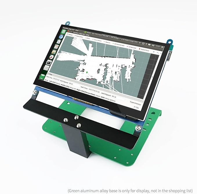 Yahboom 7 Inch Display Screen Metal Bracket Stand for ROS/RPi/Jetson and Other Conventional Robots