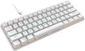 Snpurdiri Wired 60% Mechanical Gaming Keyboard Blue Switch Anti-Ghosting 61 Key Keyboard with RGB Backlit and Double Foot Ultra-Compact White
