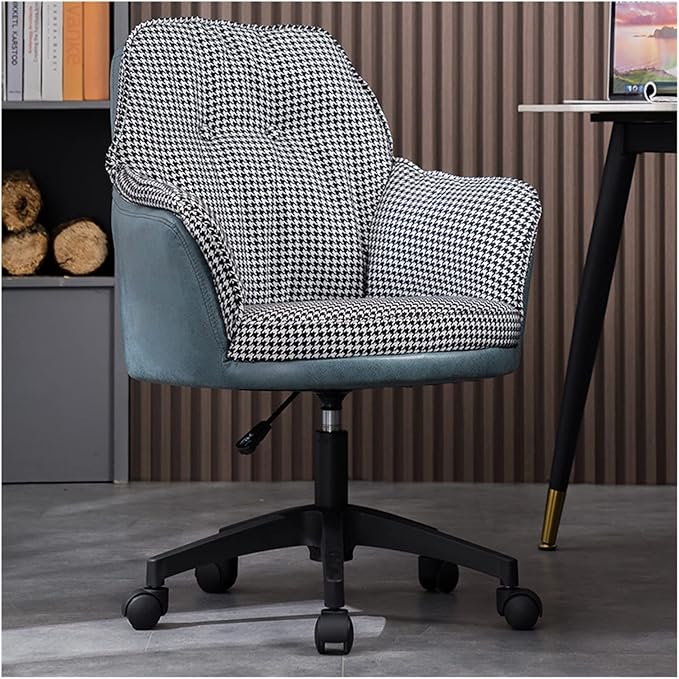 Adjustable Office Computer Chair with Armrest Office Chairs Furniture Lift Swivel Backrest Chair Game Armchair Computer(Green-Black)