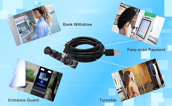 ELP 4MP Dual Lens USB Camera - Wide Angle 1080P 60fps Lightburn Mini UVC USB2.0 Laser Engraver Camera Module for Computer &amp Raspberry Pi