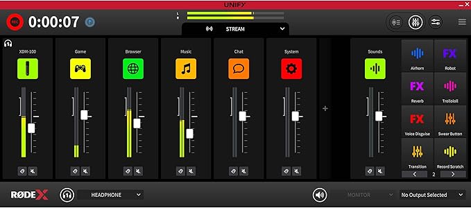 Rode XDM-100 USB Dynamic Microphone with StreamEye Cans50 Professional Studio Headphones and Low-Profile Microphone Boom Arm