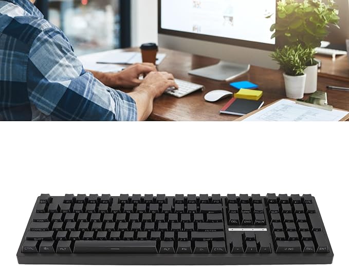 Yoidesu Gaming Keyboard 2.4G / BT3.0 5.0/Type C Wired Mechanical Keyboard RGB Backlit 108 Keys Brown Switch Computer Keyboard for for for Vista