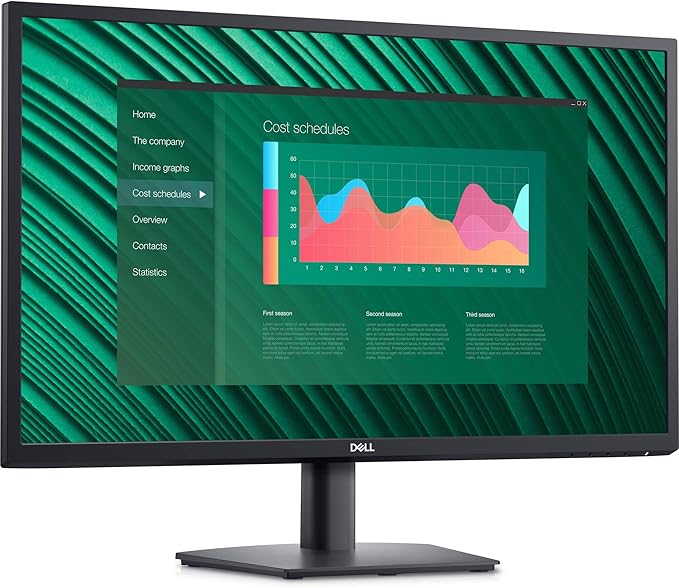 Dell E2723H VESA Mount (100x100mm) Monitor 27 FHD VA (1920x1080) 60Hz Display DisplayPort VGA Anti-Glare Display LED Backlight Ideal for Home &amp Business Black (2025 Latest Model)