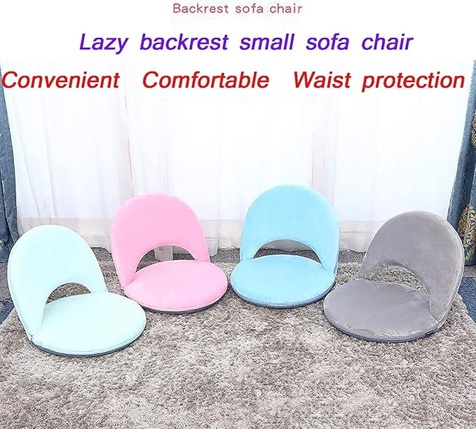 Toy Floor ChairFloor Seating Foldable Adjustable Backrest Comfortable Washable Lazy Sofa Meditation/Reading/TV Watching/Gaming/Breastfeeding Dormitory Chair Bed Single Folding ChairRed