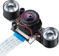 MakerFocus Raspberry Pi 4 Camera 5MP OV5647 Fisheye Camera Automatically Switching Between Day and Night Vision IR-Cut Webcam Compatible with Raspberry Pi 4B/3B+/3B/2B