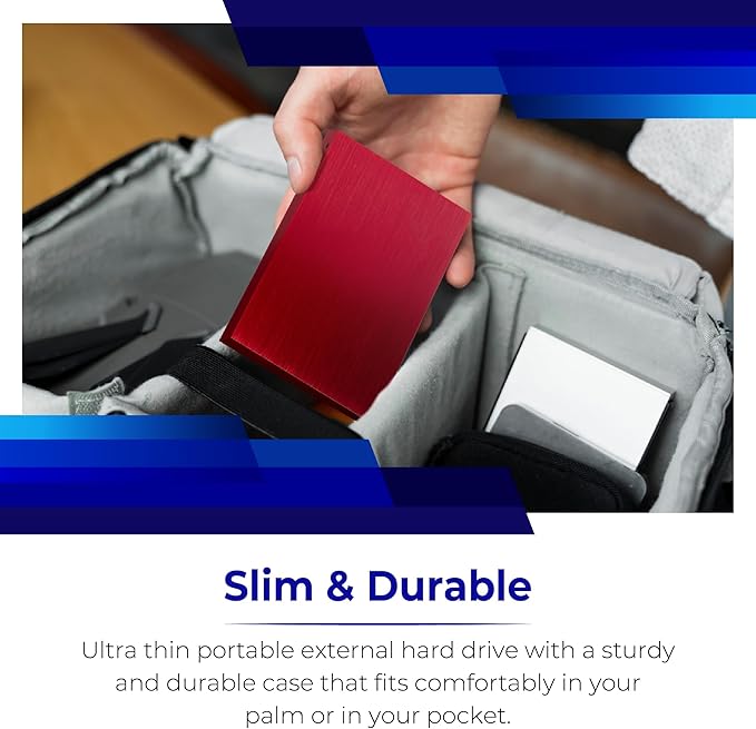 320GB External Hard Drive USB 3.0 Portable 2.5-Inch External HDD Backup Storage for Laptop PC Mac Gaming Console (PS3/PS4) – Blue