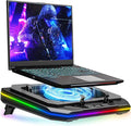 MOUNT PRO Gaming Laptop Cooling Pad RGB Laptop Cooler Stand with Powerful Turbofan (3500 RPM) Height Adjustable Laptop Fan Cooling Pad for 13-19 Inches Notebook with Sealed Foam Touch Control