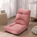 NaKeah Foldable Lazy Sofa Chair 5-Position Adjustable Floor Chair Padded Gaming Recliner for Reading Living Room Bedroom IndoorD
