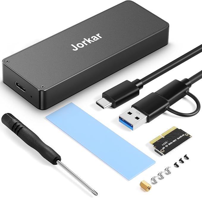 External SSD Enclosure USB-C 3.2 for 12+16 Pin MacBook Air/Pro SSDs mid 2013-2017 CNC Hard Drive Case for A1466 A1465 A1502 A1398 SSDs Portable SSD Reader Box