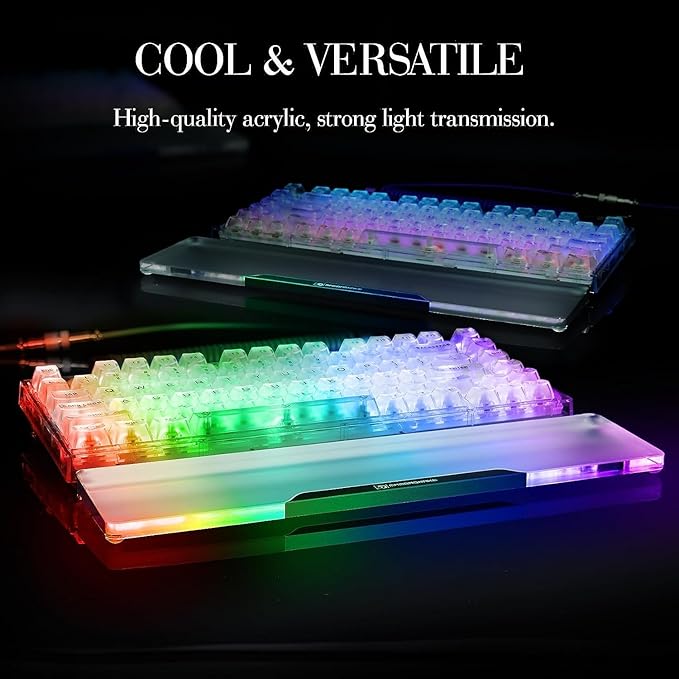 SELORSS Acrylic Keyboard Wrist Rest Pro- TENKEYLESS 80% Keyboard- Mechanical Keyboards Ergonomic Palm Rest for Computer KeyboardAnti-Slip BaseWrist Pad for LaptopOffice &amp Home-Easy TypingBlack