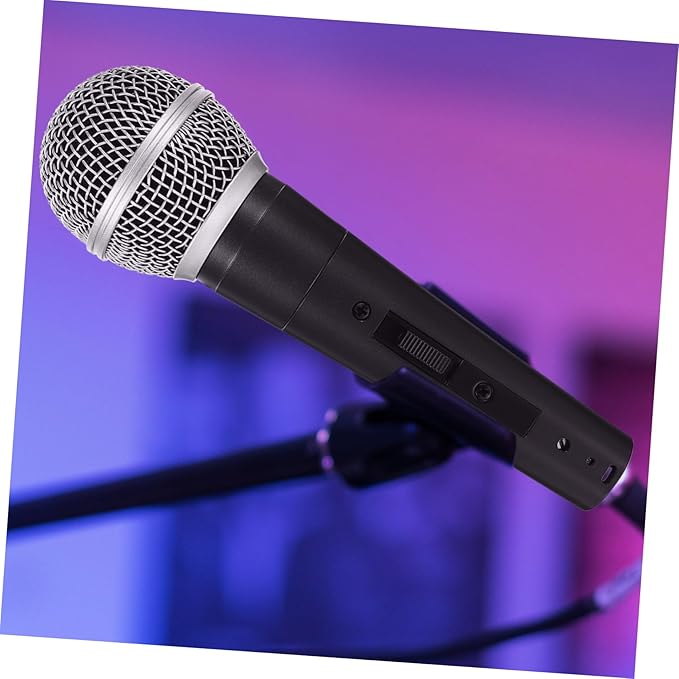 Toyvian Professional Ktv Microphone Stage Microphone Cable Clip for Singing Lightweight Design