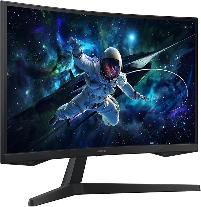 SAMSUNG 32 Odyssey G55C Series QHD 1000R Curved Gaming Monitor 1ms(MPRT) HDR10 165Hz AMD Radeon FreeSync Eye Care Glare Free Sharp Resolution LS32CG550ENXZA