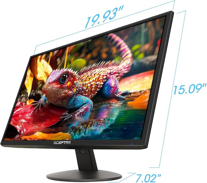 Sceptre New 22 Inch FHD LED Monitor 75Hz 2X HDMI VGA Build-in Speakers Machine Black (E22 Series) 1920 x 1080 Pixels