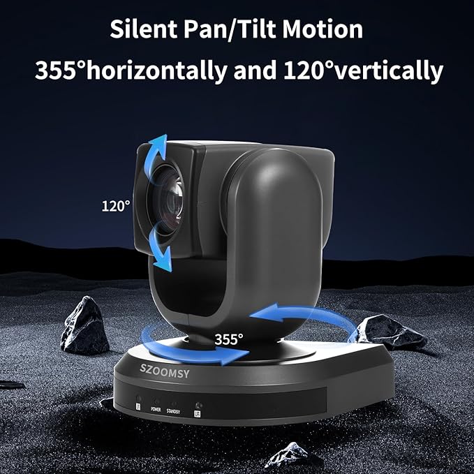 PTZ Camera with 20X Optical Zoom Full HD 1080P60fps HDMI Camera for Conference Rooms Church Events Streaming &amp Video Calls | Compatible with Zoom Skype OBS | Easy Setup