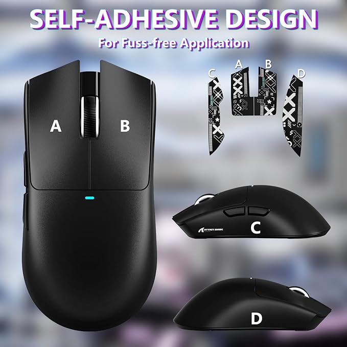 MAMBASNAKE Attack Shark X11SE Lightweight Wireless Gaming Mouse Tri-Mode 2.4G/USB-C Wired/BT 22K DPI PAW3311 Optical Sensor 59g 5 Programmable Buttons 300mAh Battery for PC/Mac(Black-Griptape)