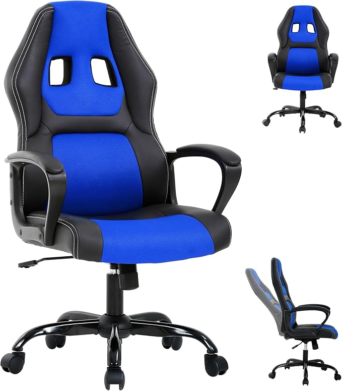 Ergonomic Gaming Chairs Comfortable Video Game Chairs with Adjustable Height Cheap Gamer Chair Desk Chair Gaming with Lumbar Support for Teens