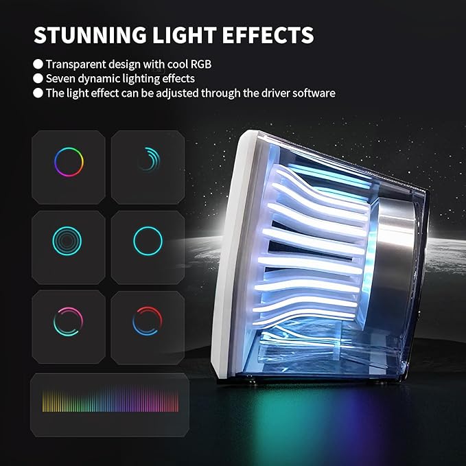 Edifier G2000 Pro 64W Desktop 2.0 Computer Gaming Speakers for PC Laptop Mac Woofer Bluetooth USB 3.5mm AUX Inputs RGB Lights Multimedia Speakers White