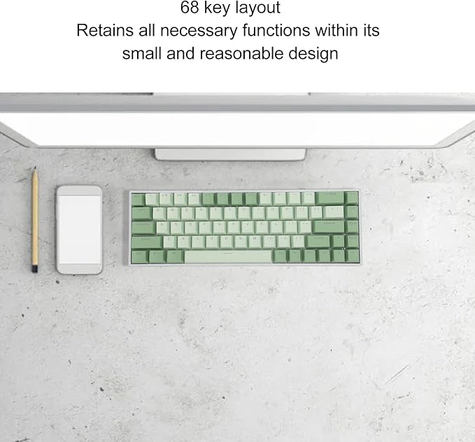 Gaming Mechanical Keyboard Blue Switch Hot Swappable Type C Wired/BT / 2.4G Cordless Keyboard with RGB Dynamic Backlight for for Android for iOS