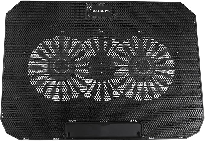 2-Fan Computer Cooling Pad Height Adjustable Laptop Stand with Phone Holder Lightweighted for Airflows Boosting Cooling Pad with Phone Stand
