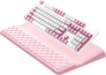 Ospelelf Keyboard Wrist Rest Pad Comfy Ergonomic Keyboard Stand Riser Holder Computer Wrist Support Cushion forTyping Light Pink