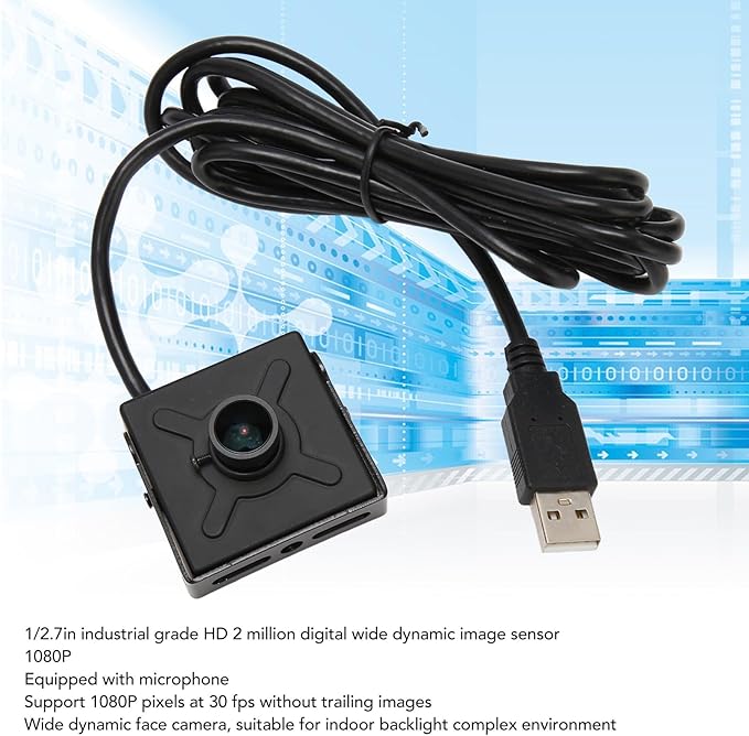 2MP HD USB Camera with Wide Dynamic Image Sensor and Microphone for Industry