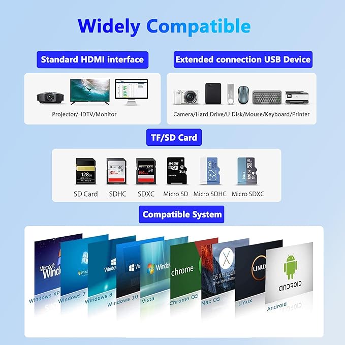 USB C Docking Station Dual Monitor USB C to Dual HDMI Adapter 10 in 1 Docking Station 3 Monitors with HDMI/VGA/PD/USB/SD/TF/3.5mm Audio Compatible with Dell HP Lenovo
