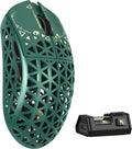 MAMBASNAKE M5 Ultra Carbon Fiber 8KHz Wireless Gaming MousePAW3950MAX Sensor 42K DPI39g Superlight Tri-Mode 2.4GHz/BT/Wired Computer MiceWeb Driver Supportfor Win/Mac/FPS/MOBA/Esports-Green (A)