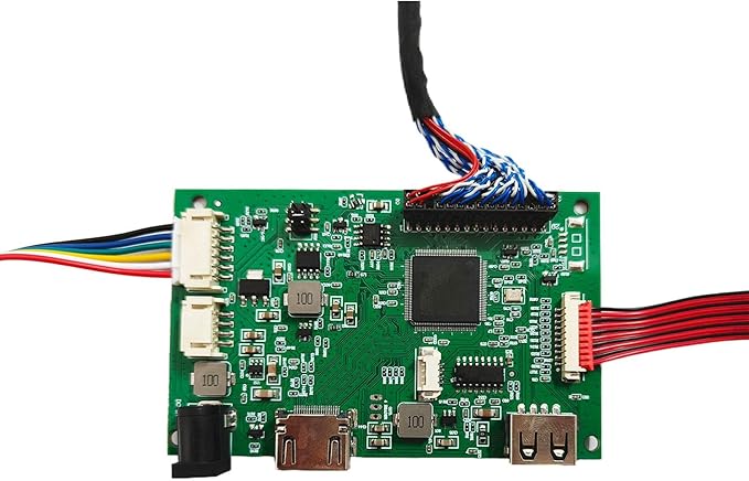 VSDISPLAY H/D USB LCD Controller Board for 21.5Inch 23.8Inch 1920x1080 30 Pin LVDS LCD Screen T215HVN01.0 M215HW03 V1 V2 M215HGE-L23 M215HTN01.1 LM238WF5-SSA1 LM238WF1-SLE3Support Image 180° Rotate