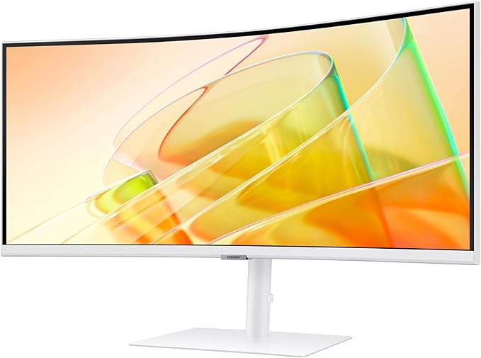 Samsung 34” ViewFinity (S65TC) Series Ultra-WQHD 1000R Curved Computer Monitor HDR10 100Hz AMD FreeSync Thunderbolt 4 Height Adjustable Stand Built-in Speakers Eye Care LS34C650TANXGO 2024