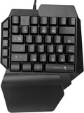 Sanpyl One Handed Gaming Keyboard RGB Backlit USB Wired Single Hand Mechanical Keyboard Half Keyboard Professional Gaming Keypad for Computer Gaming