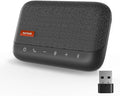 NUROUM A15 Conference Speaker and Microphone Portable Bluetooth Wireless Speakerphone 360° Noise Cancelling Voice Pickup Daisy Chian for Calls/Computer/PC/Laptop via Bluetooth/Dongle/USB-A/C Grey