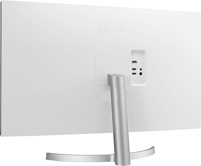 LG 32UN500-W Monitor 32 Ultrafine (3840 x 2160) Display AMD FreeSync DCI-P3 90% Color Gamut HDR10 Built-in Speakers 3-Side Virtually Borderless Design - Silver/White