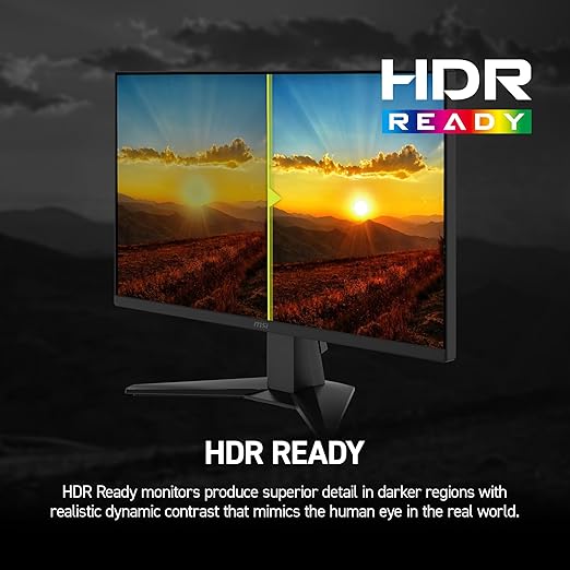 msi MAG 245F X24 24-inch 1920 x 1080 (FHD) Gaming Monitor 240Hz FreeSync Premium HDR Ready HDMI VGA Port VESA Mountable Tilt 4-Side Slim Bezel 0.5ms Black