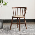 Adjustable Office Computer Chair with Armrest Solid Wood Chair Home Dining Chairs Balcony Leisure Single Back Chairs Rattan Chair(Walnut Color)