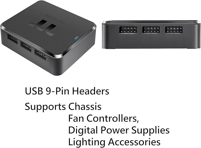 Thermaltake H200 Plus Internal USB Hub 3-Port USB 2.0 Header Outputs 3 External Type-A USB Ports PS-ACC-IU2H00R-2