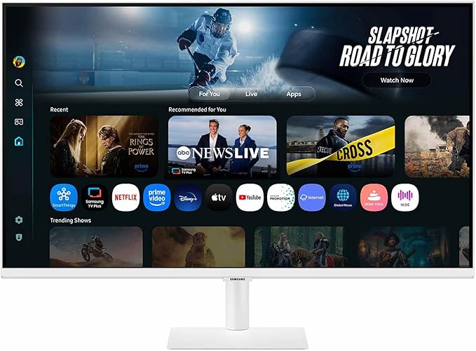 Samsung 32” Smart Monitor M7 (M70F) 4K UHD Display Samsung Vision AI Smart TV Apps Gaming Hub USB-C HDMI and USB-A White LS32FM703UNXZA 2025