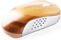Icemouse Wireless Bamboo Mouse – Rechargeable Silent Optical Mouse 4 DPI USB Receiver Eco-Friendly for Laptop &amp PC