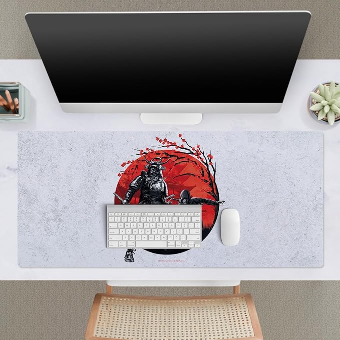 Head Case Designs Officially Licensed Assassin's Creed Japan Flag Characters Shadows Graphics 37.4 x 15.75 x 0.16 inches (900 x 400 mm) - XL Gaming Office Desk PC Keyboard Mouse Mat Pad