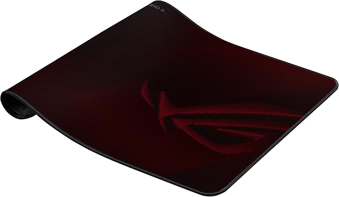 ASUS ROG Scabbard II Gaming Mouse Pad – 14.2” x 10.2” (Medium Size) Smooth Glide Surface Water/Oil/Dust-Resistant Anti-Fray Edges Non-Slip Base - Black