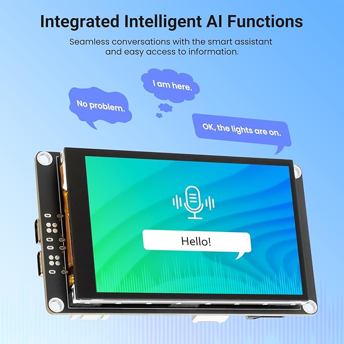 ELECROW ESP32 Display 480×320 3.5 HMI Advanced ESP32 IPS Touch Display Support AI Speech Interaction 32-Bit LX7 Dual-Core Processor Up to 240MHz Compatible with Arduino ESP-IDF and LVGL