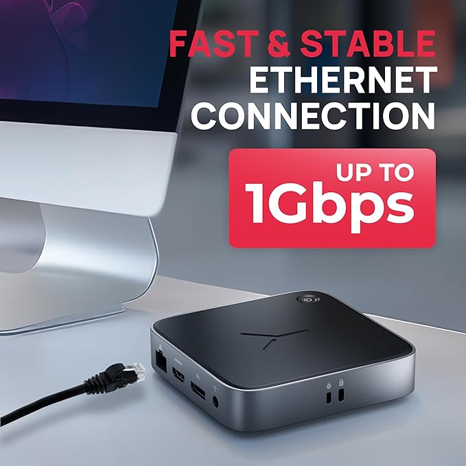 Brydge Stone CORE Powered Charging Docking Station – 10 Ports 100W PD Dual Monitor Docking Station 4K60Hz 8K HDMI SD 4.0 USB-A &amp USB-C Ethernet – Windows &amp MacOS Compatible Laptop